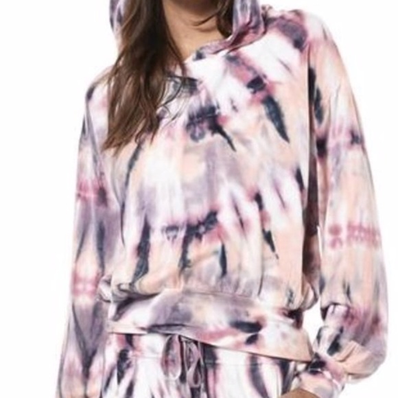 YOUNG FABULOUS & BROKE NWT Tie Dye Kelly Hoodie Size XS in Spiral Pink Lavender - Picture 13 of 16